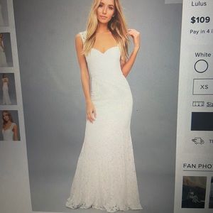 Lulu white lace dress